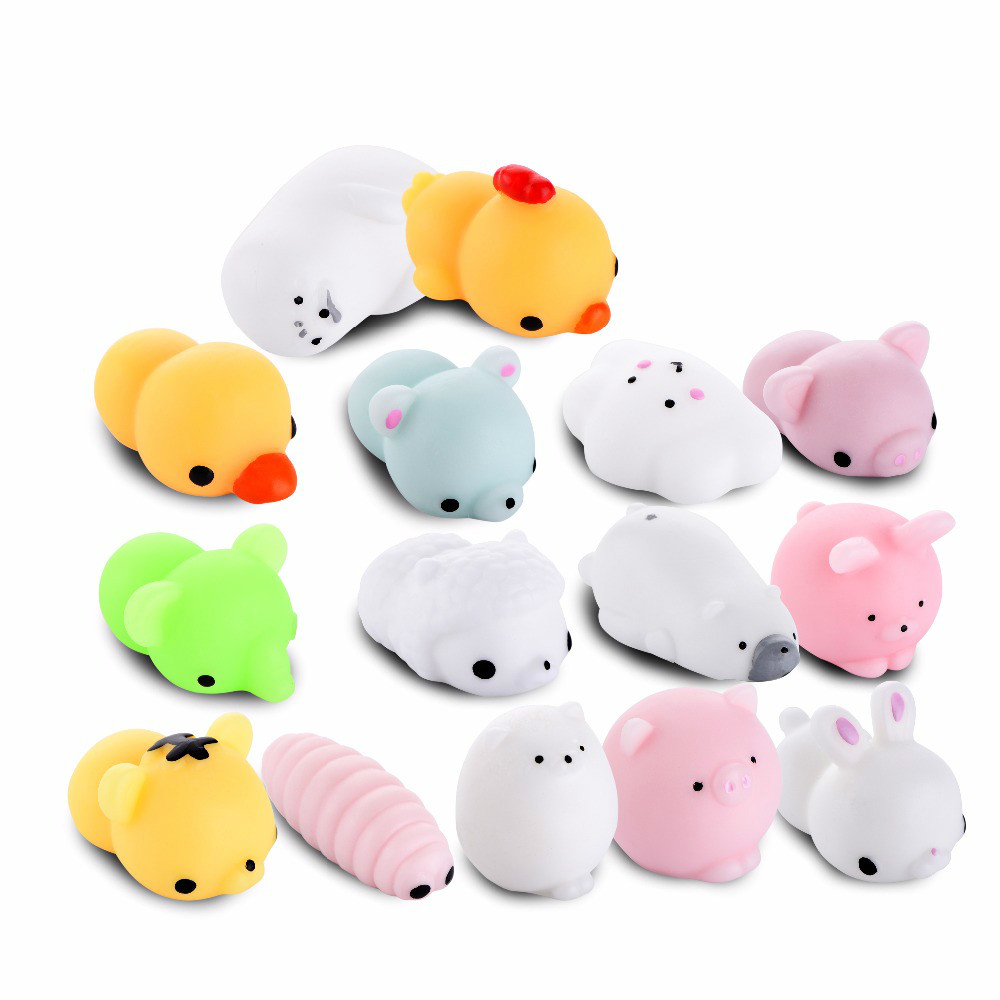 Squishy Cat Mochi Antistress Toys Kawaii Stress Relief Cute Funny Animals Squeeze Entertainment Gadget Kid Novelty Gift